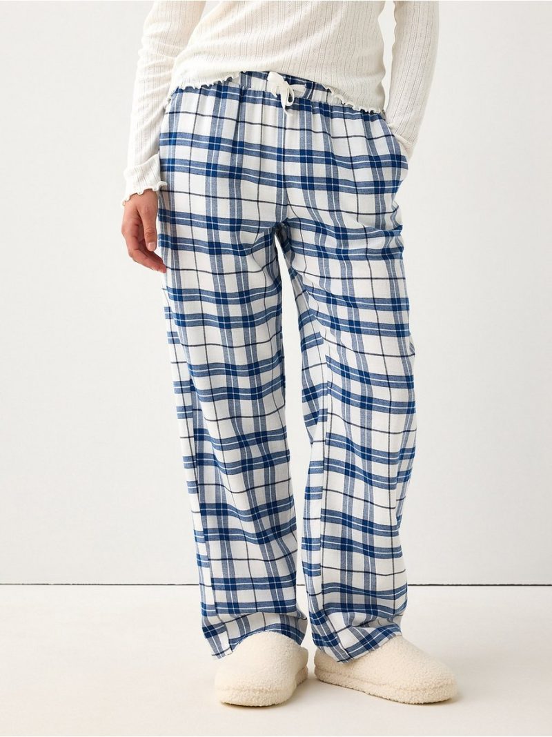 Pyjama trousers in flannel - 3012012-7026