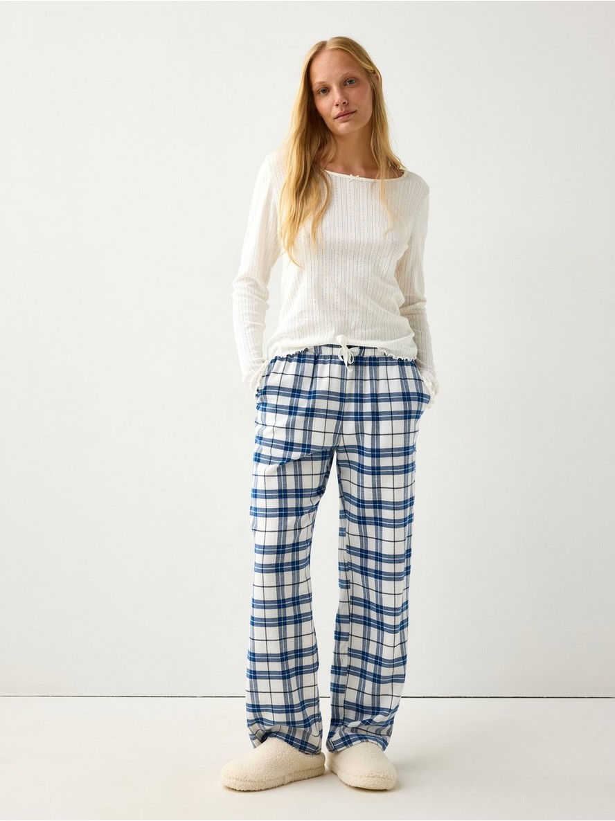 Pyjama trousers in flannel - 3012012-7026