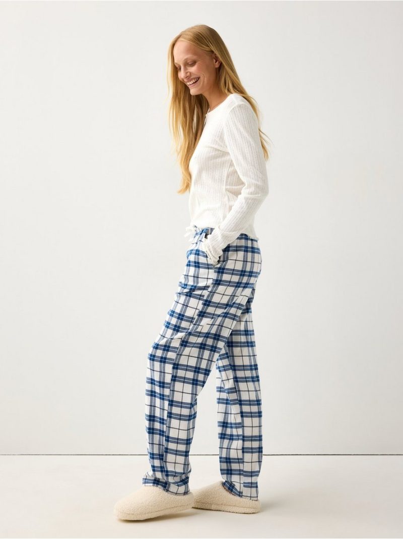 Pyjama trousers in flannel - 3012012-7026