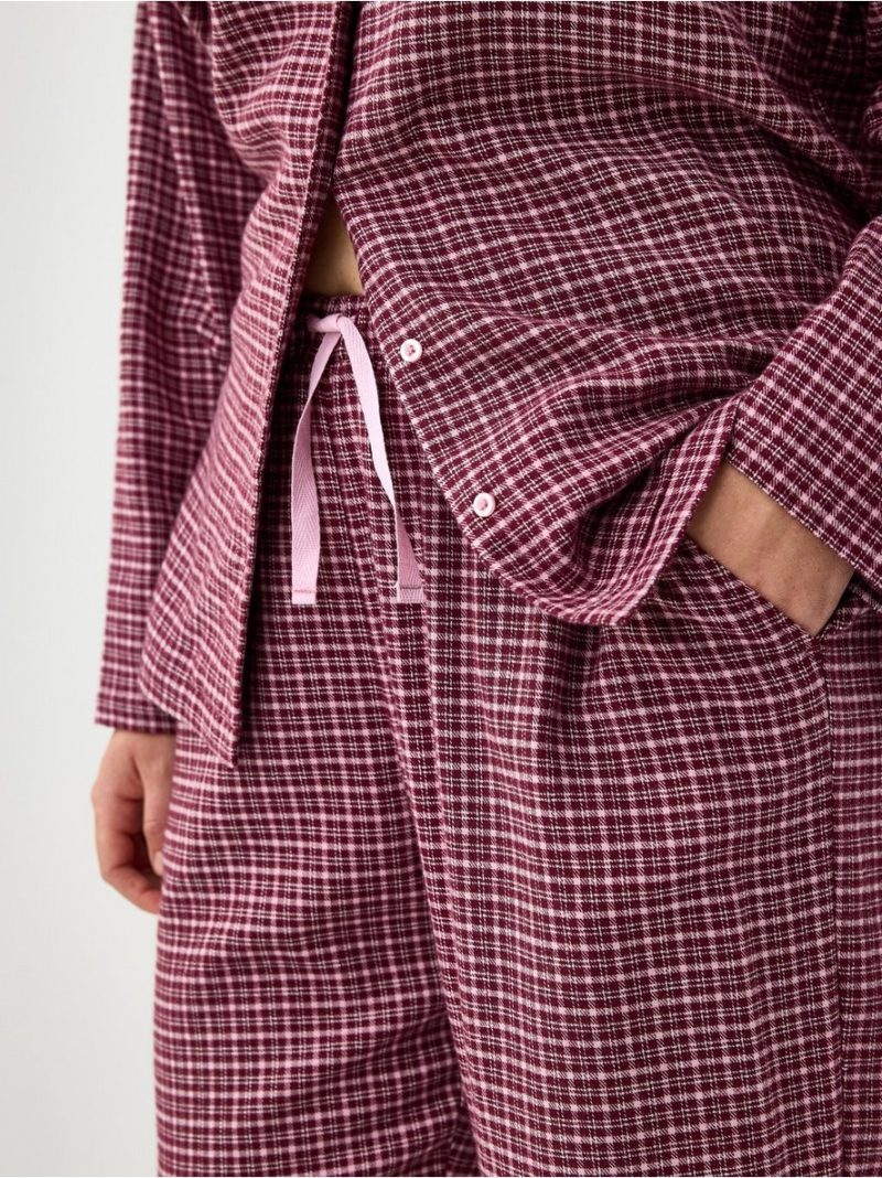 Pyjama trousers in flannel - 3012012-9938