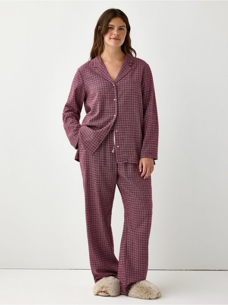 Pyjama trousers in flannel - 3012012-9938