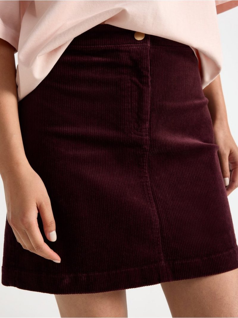 Mini skirt in corduroy - 3012240-5013