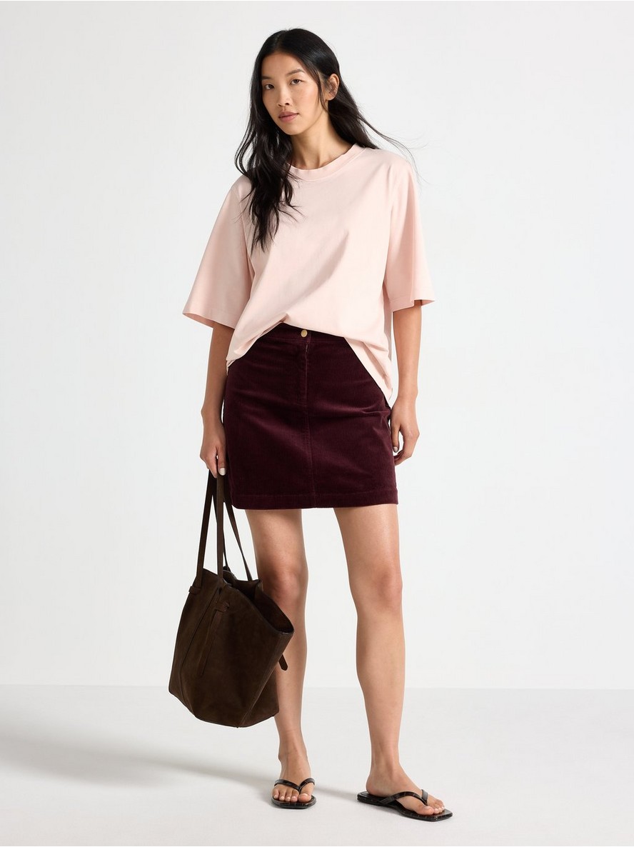 Mini skirt in corduroy - 3012240-5013