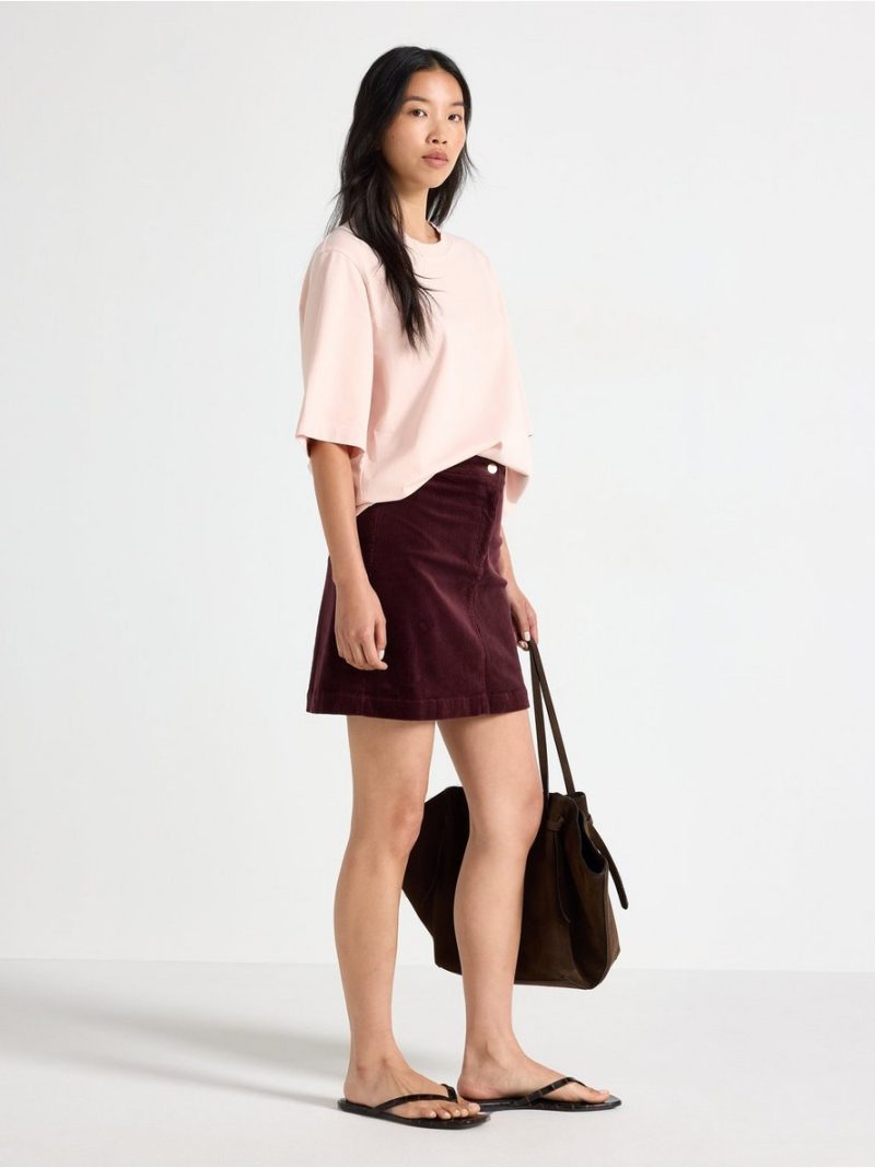 Mini skirt in corduroy - 3012240-5013