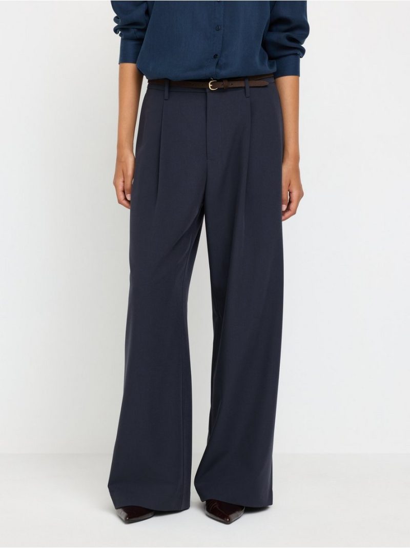 Wide trousers with mid waist - 3012282-7318
