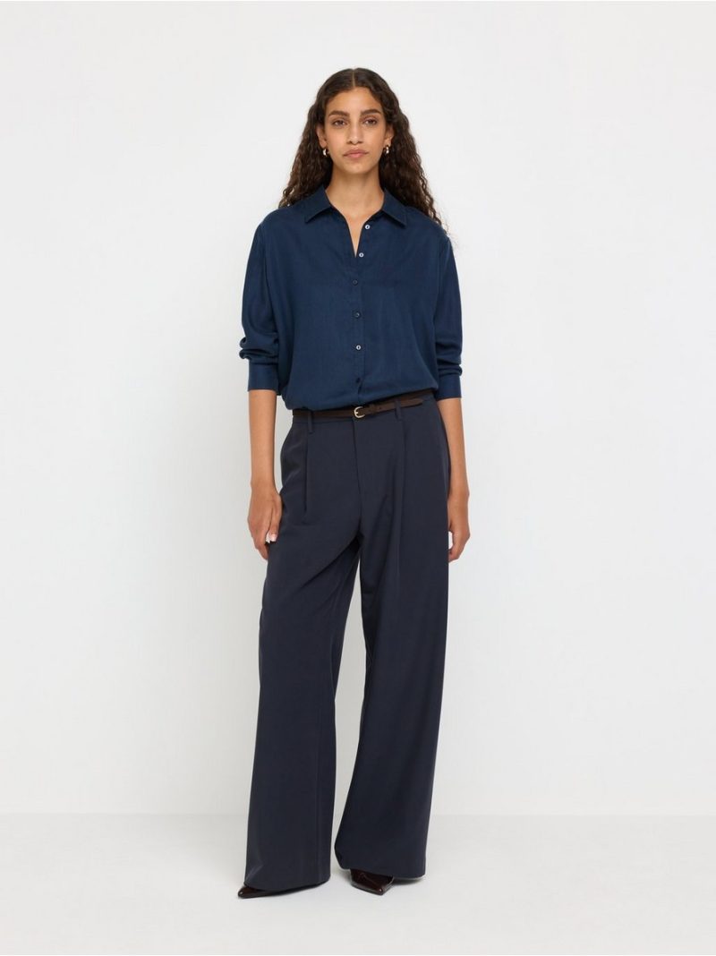 Wide trousers with mid waist - 3012282-7318