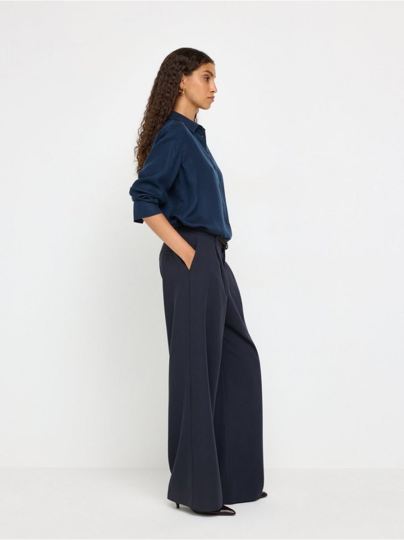 Wide trousers with mid waist - 3012282-7318