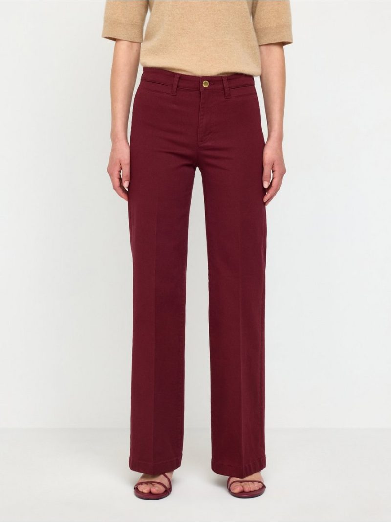 Wide trousers with pleats - 3012443-7332