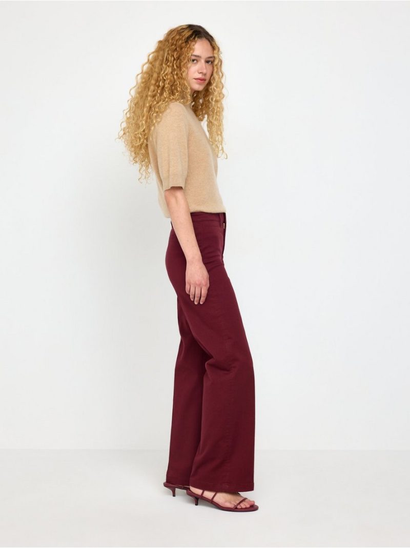 Wide trousers with pleats - 3012443-7332