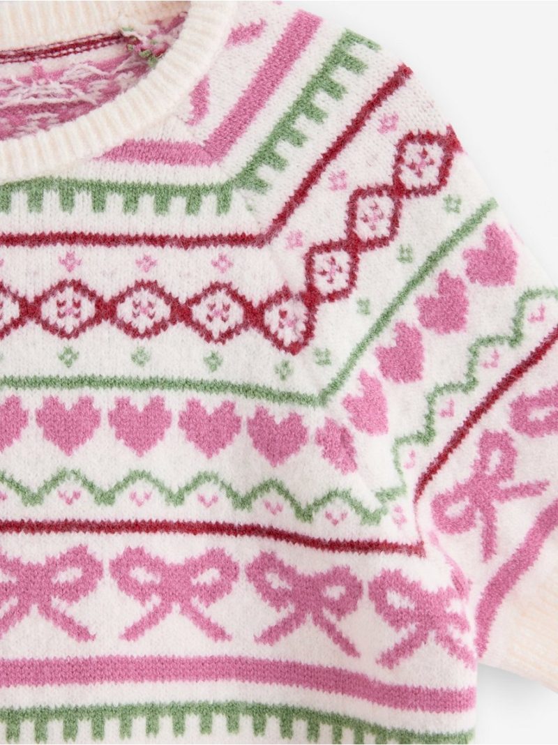 Short-sleeved knitted jumper - 3013814-3675