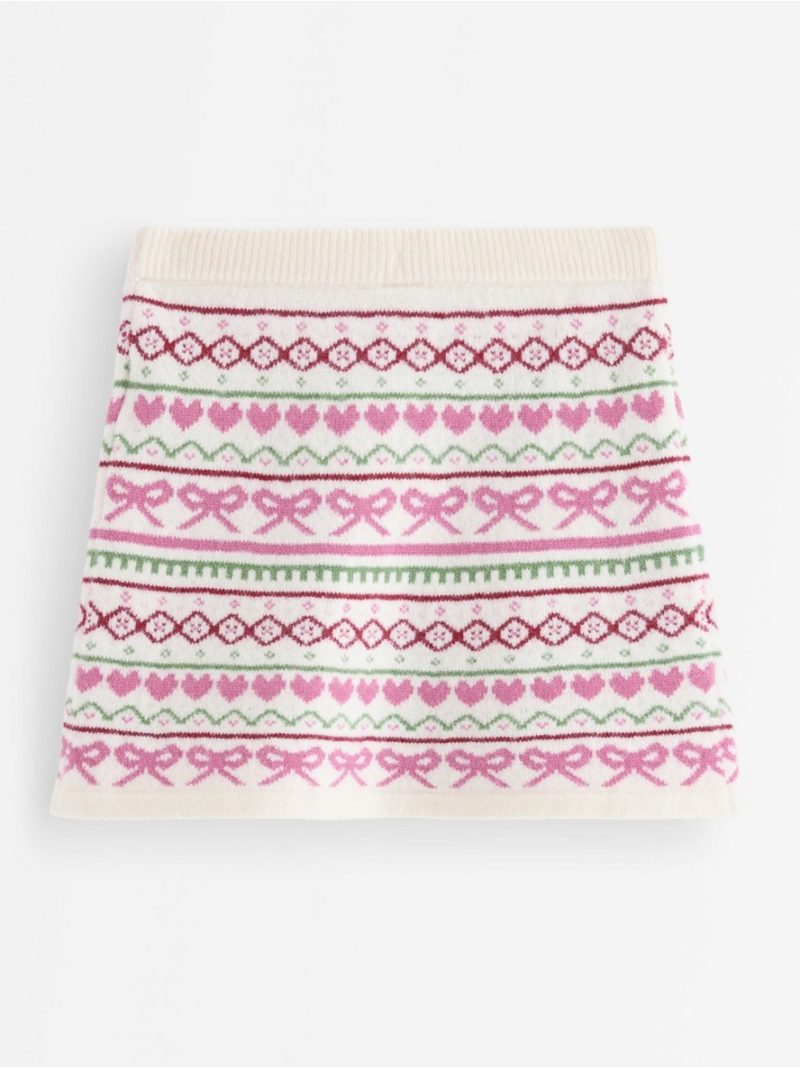 Knitted skirt with Fair Isle - 3013887-3675