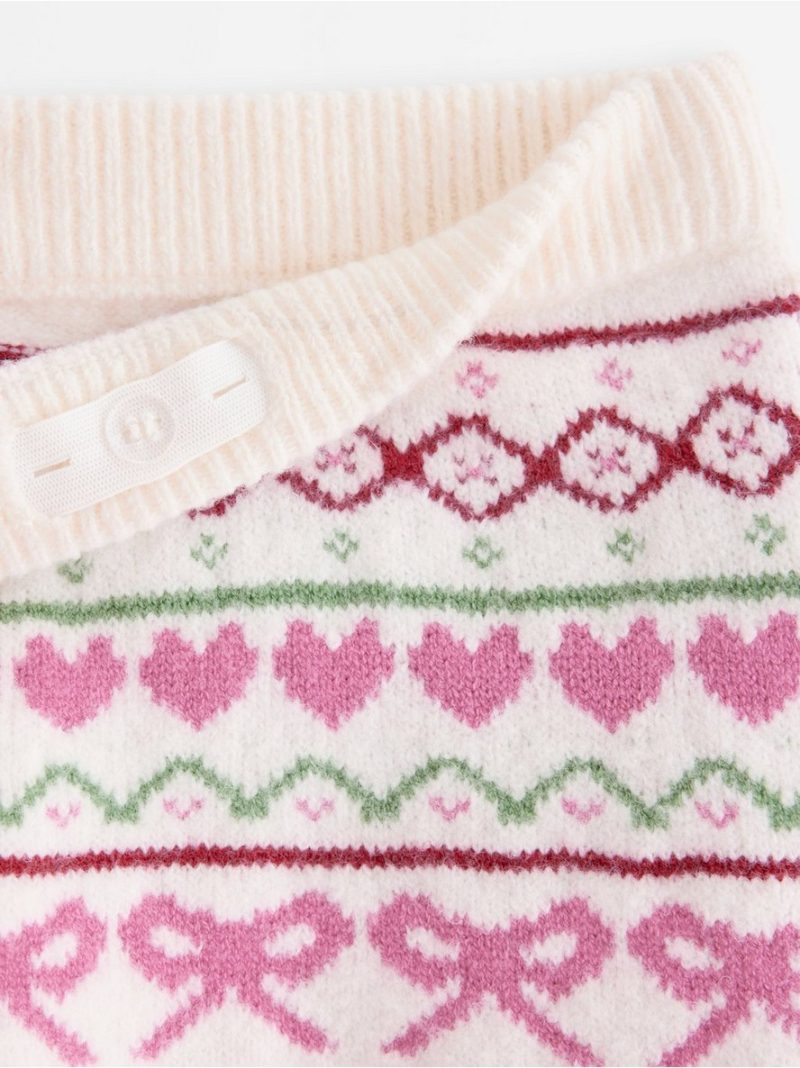 Knitted skirt with Fair Isle - 3013887-3675
