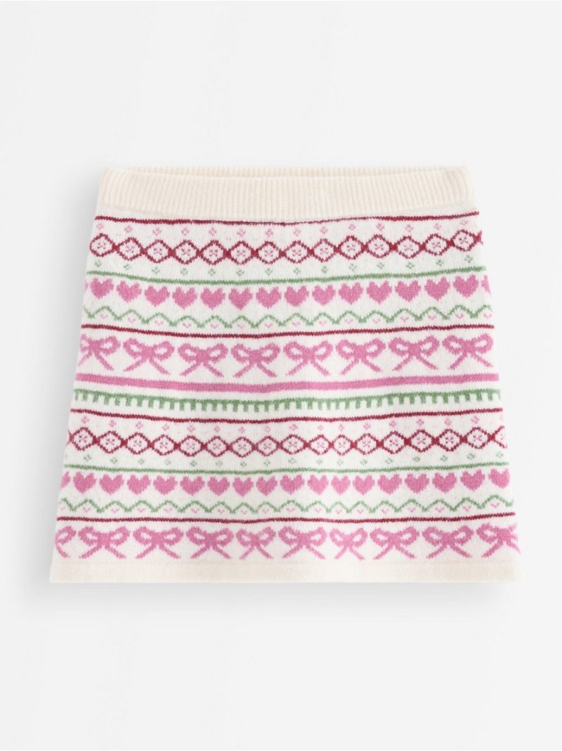 Knitted skirt with Fair Isle - 3013887-3675