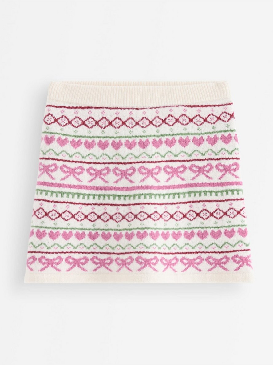 Knitted skirt with Fair Isle - 3013887-3675