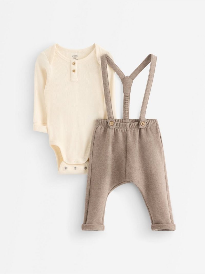 Set with bodysuit and dungarees - 3014316-6809