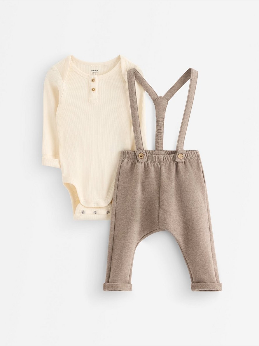 Set with bodysuit and dungarees - 3014316-6809