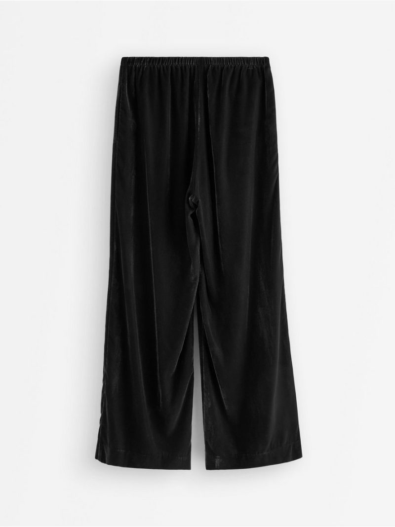 WIDE trousers in velvet - 3014391-80