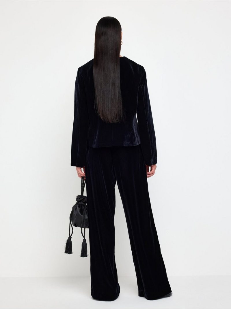 WIDE trousers in velvet - 3014391-80