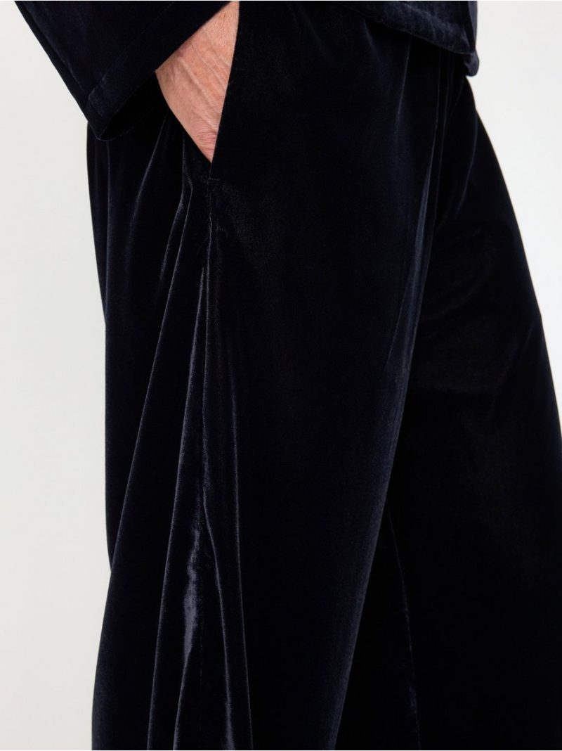 WIDE trousers in velvet - 3014391-80