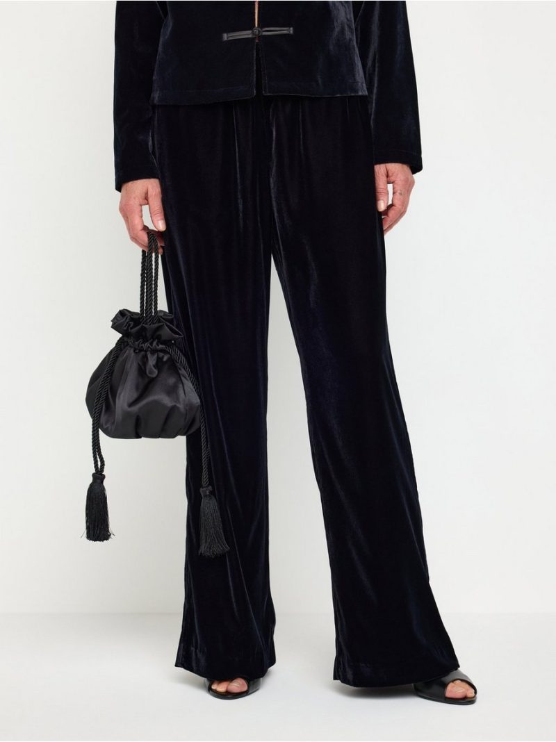 WIDE trousers in velvet - 3014391-80