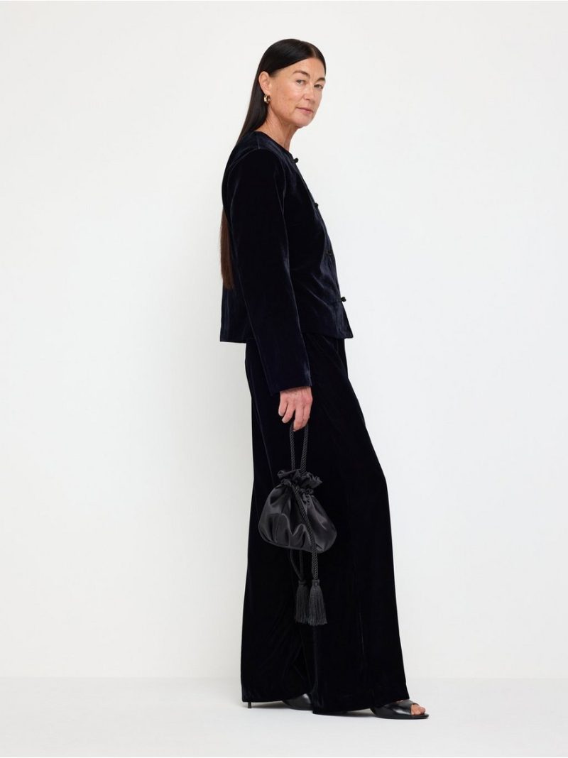WIDE trousers in velvet - 3014391-80